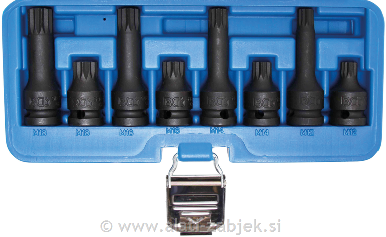 8-dijelni set nasadnih ključeva XZN 1/2"M12 - M18 BGS TECHNIC