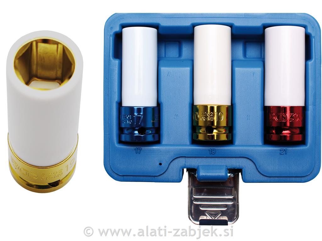 Set nasadnih ključeva 1/2" 17 mm, 19 mm,21 mm BGS TECHNIC