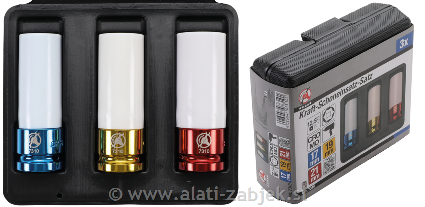 Set nasadnih ključeva 1/2" 17 mm, 19 mm,21 mm BGS TECHNIC