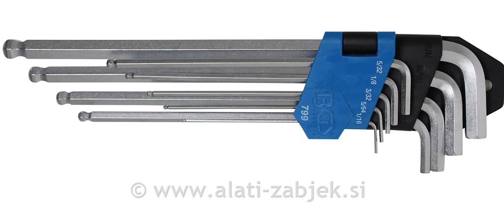 9-dijelni set imbus ključeva 1/16" - 3/8" BGS TECHNIC