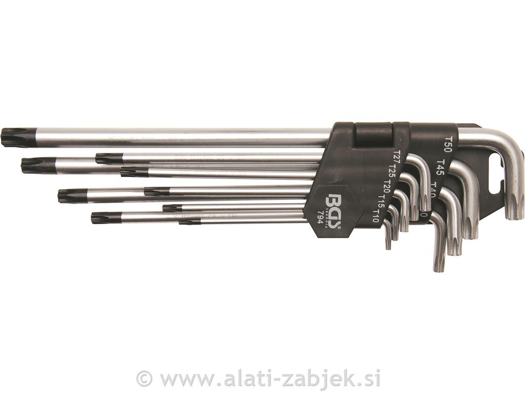9-dijelni set torx ključeva T10-T50 BGS TECHNIC