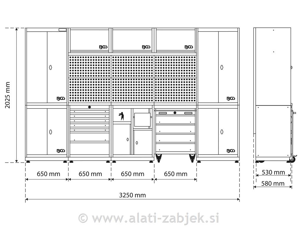4-delni delavniški sestav BG80140 BGS TECHNIC