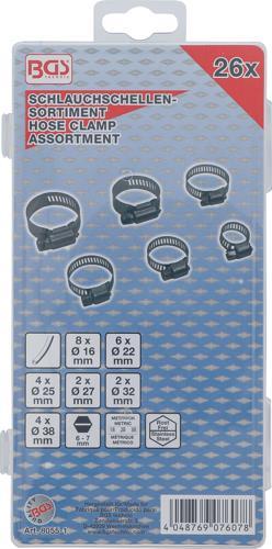 Asortiman stezaljki crijeva 16-38mm BGS TECHNIC