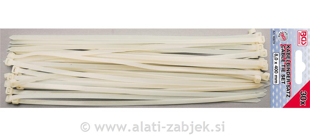 30-dijelni set vezica 8,0 x 400 mm BGS TECHNIC