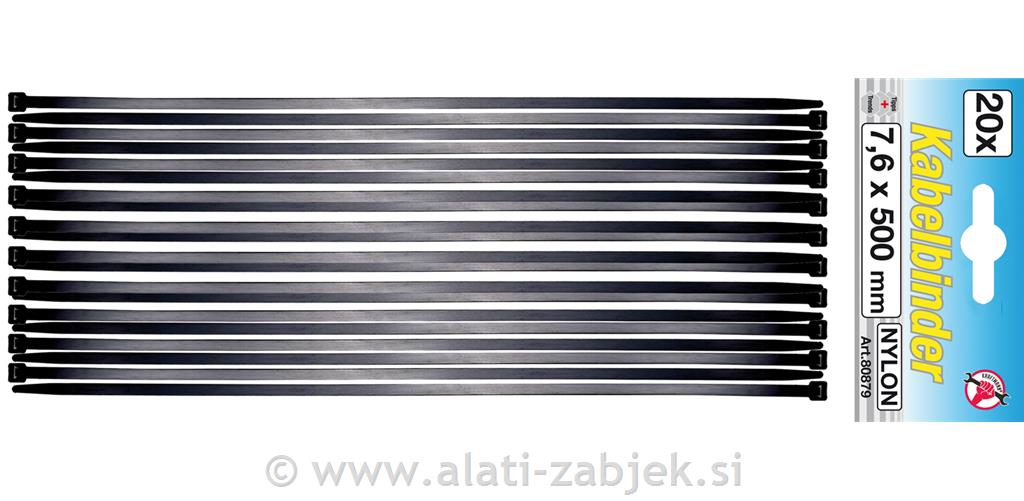 20-dijelni set vezica 7,6 x 500 mm BGS TECHNIC
