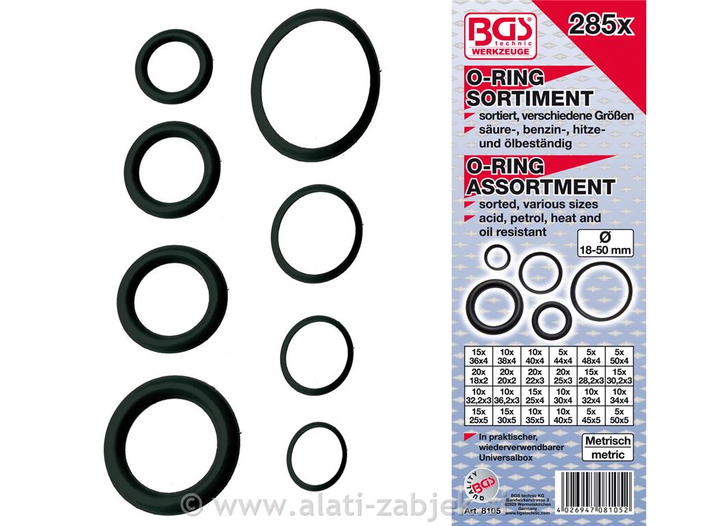 Set O-ring 18- 50 mm BGS TECHNIC