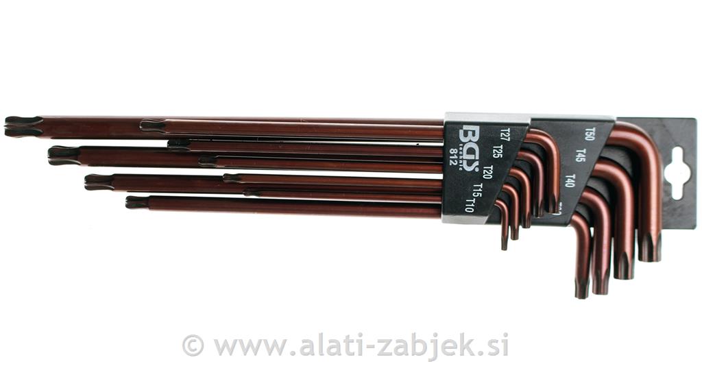 9-dijelni set dugih torx ključeva T10 -T50 BGS TECHNIC