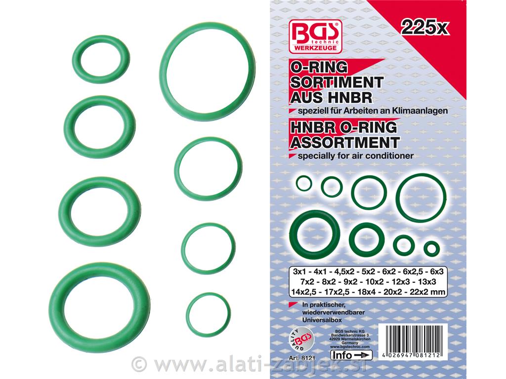 Set O-ring 3- 22 mm BGS TECHNIC