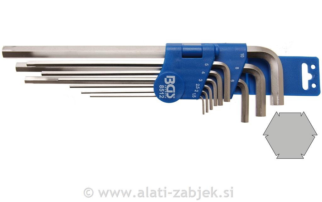 9-dijelni set imbus ključeva s posebnimzavršetkom BGS TECHNIC