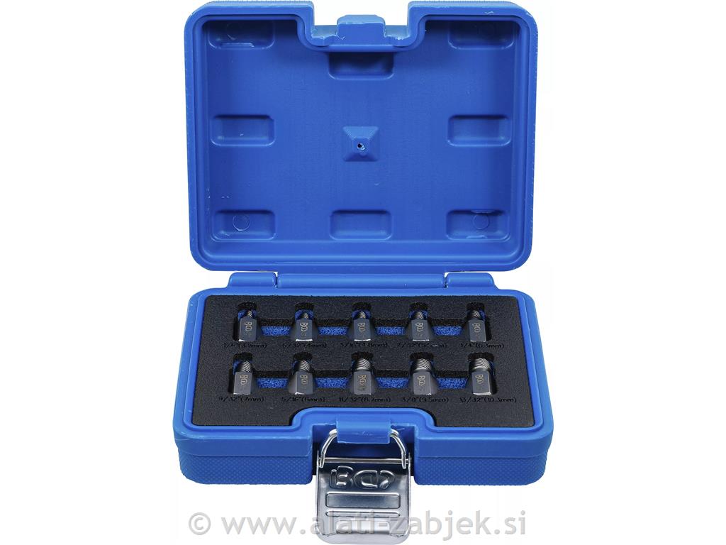 10-dijelni set za odvijanje oštećenih vijaka BGS TECHNIC