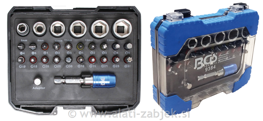 28-dijelni set nastavaka bitova u boji 1/4 " BGS TECHNIC