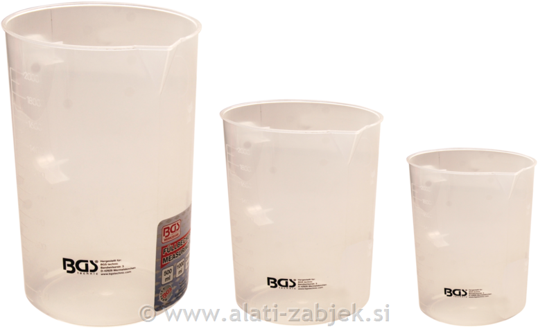 3-dijelni set dozirnih posuda 500 - 2000ml BGS TECHNIC