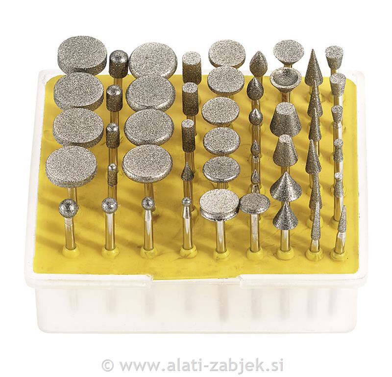 Set dijamantnih brusnih nastavaka 3 mm 50-dijelni FERVI