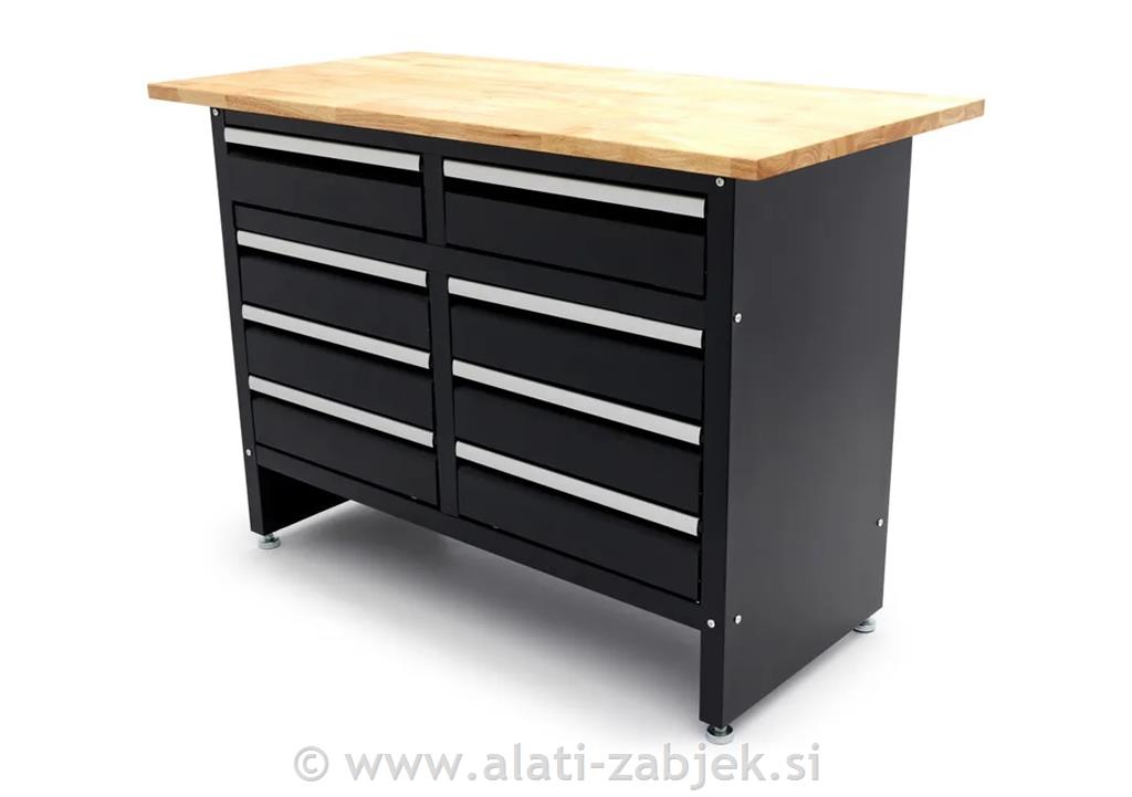 Radni stol s 8 ladicama, 120 cm HB
