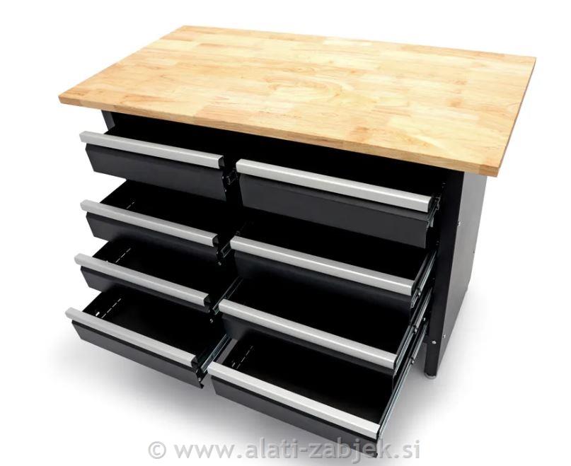 Radni stol s 8 ladicama, 120 cm HB