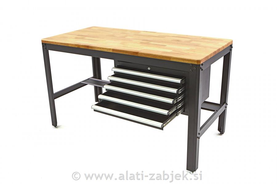 Radni stol s ladicom - CRNI 
