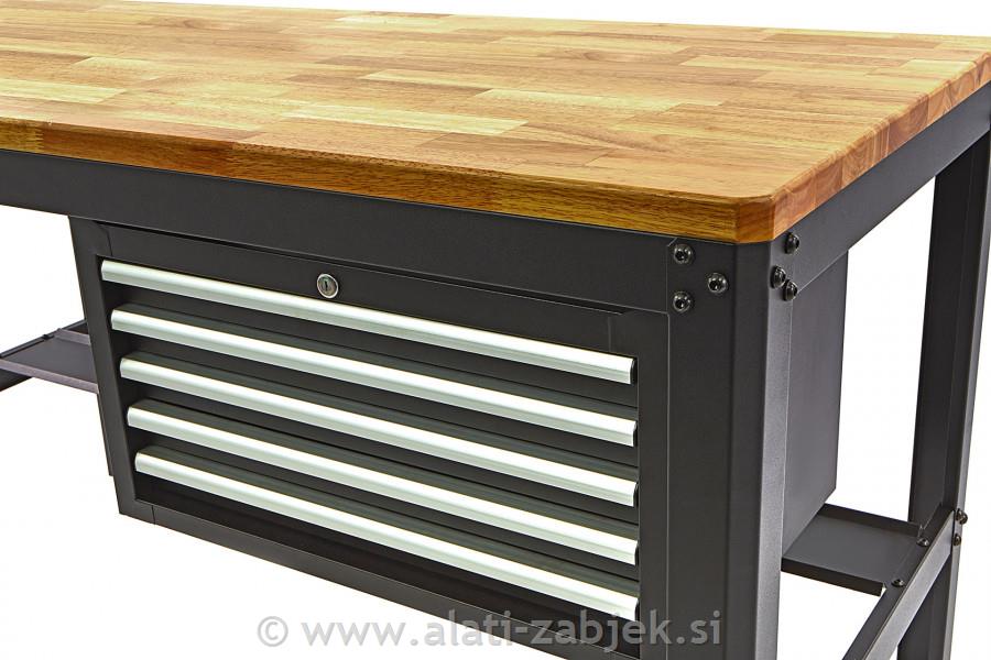 Radni stol s ladicom - CRNI 