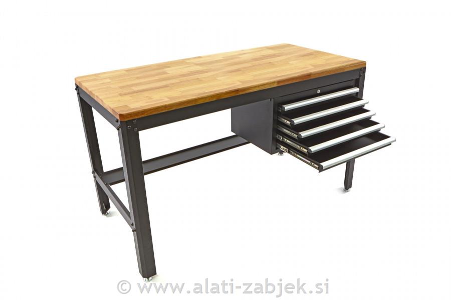 Radni stol s ladicom - CRNI 