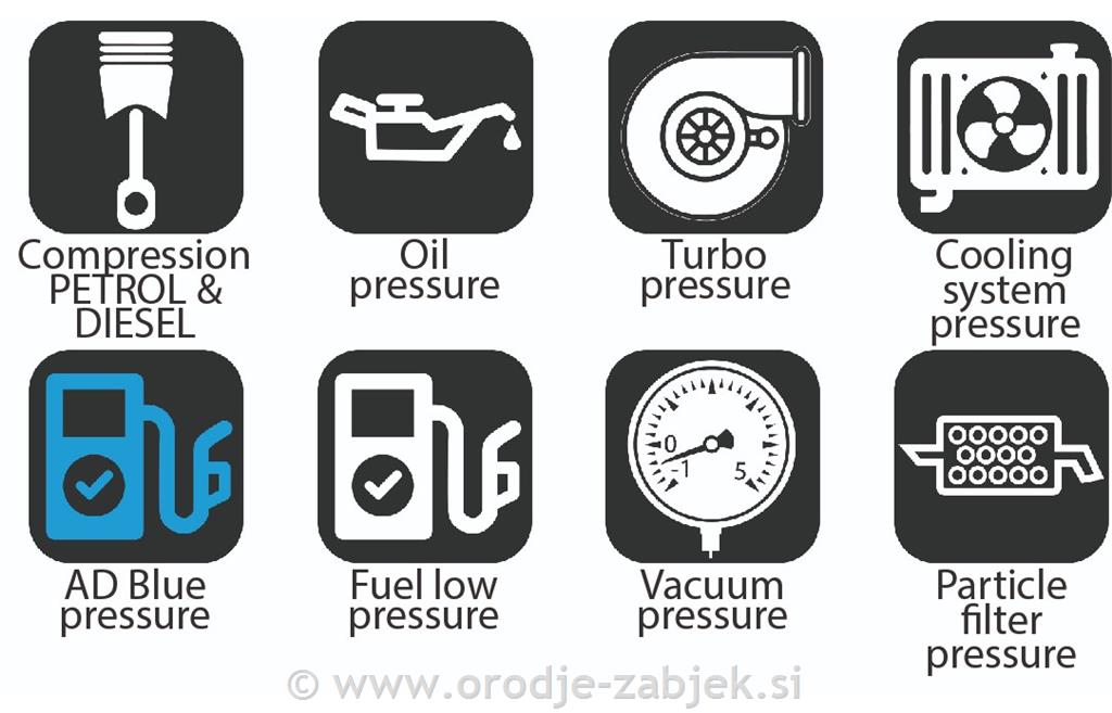 Univerzalni digitalni tester tlaka kit PressureDiag HUBITOOLS