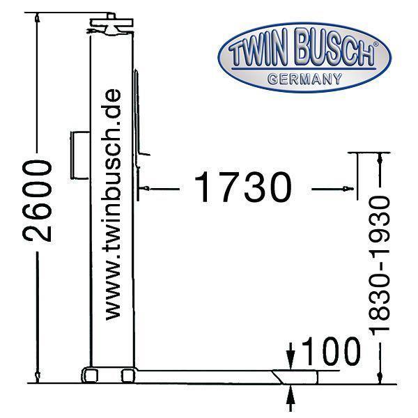 Elektro-hidraulična jednostupna dizalica2,5T TWIN BUSCH