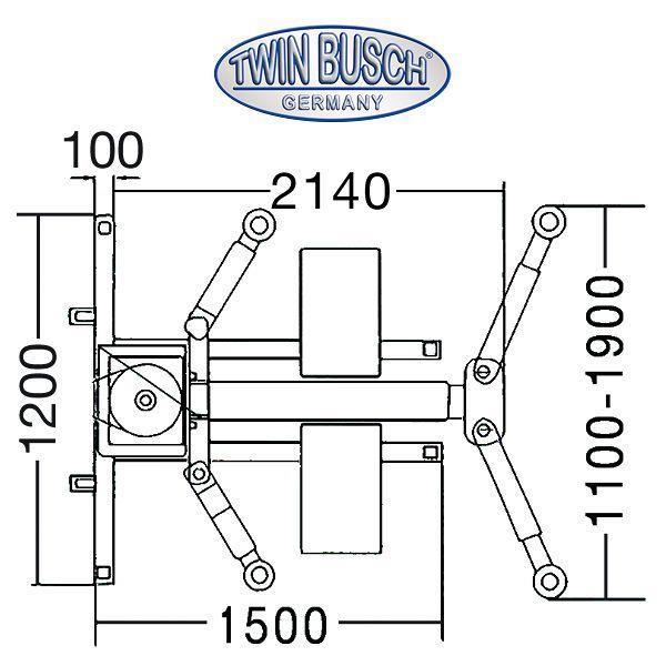 Elektro-hidraulična jednostupna dizalica2,5T TWIN BUSCH
