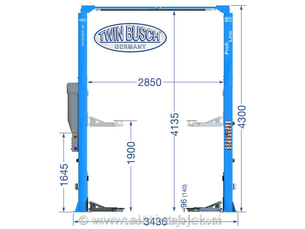 Elektro-hidraulična dvostupna dizalica 4,2T TWIN BUSCH