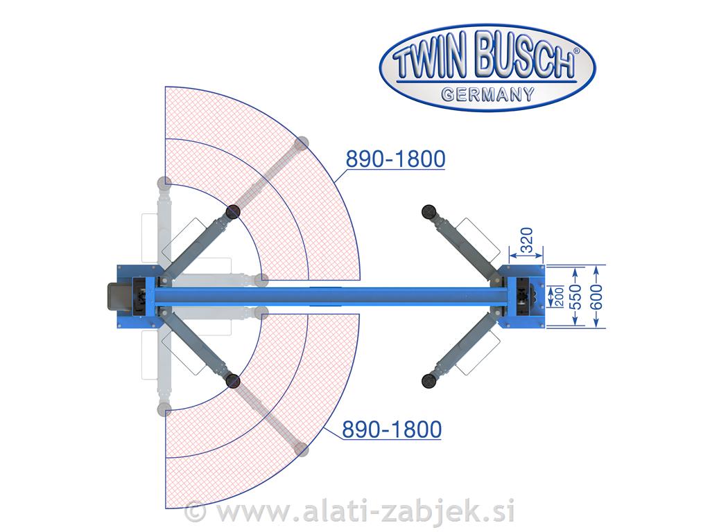 Elektro-hidraulična dvostupna dizalica 5T TWIN BUSCH