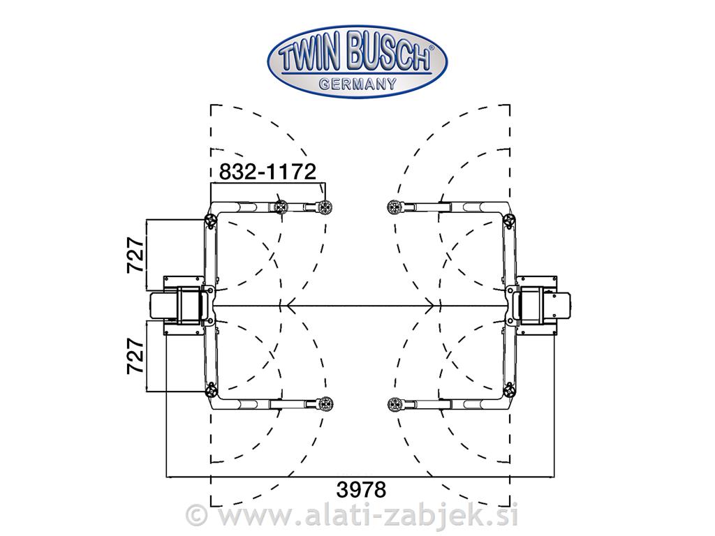 Elektro-hidraulična dvostupna dizalica 5T TWIN BUSCH