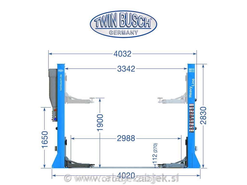 Elektro-hidraulična dvostupna dizalica 5T TWIN BUSCH