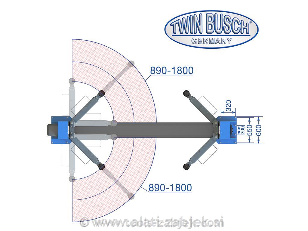 Elektro-hidraulična dvostupna dizalica 5T TWIN BUSCH