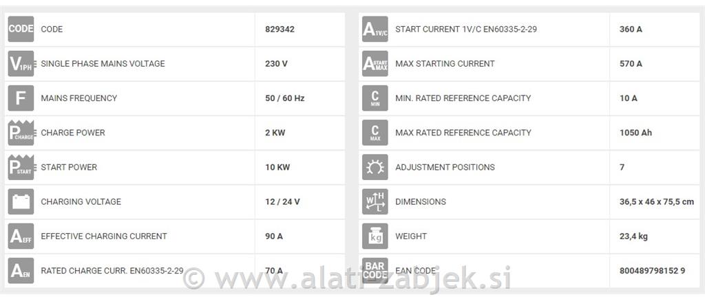Prijevozni punjač i starter 12 / 24V DOCTOR START 630 TELWIN