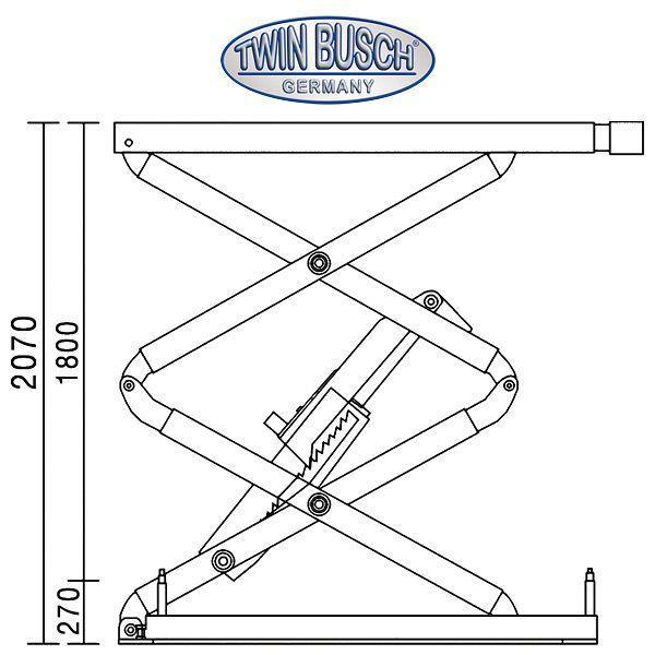 Elektro-hidraulična škarasta dizalica 3T TWIN BUSCH