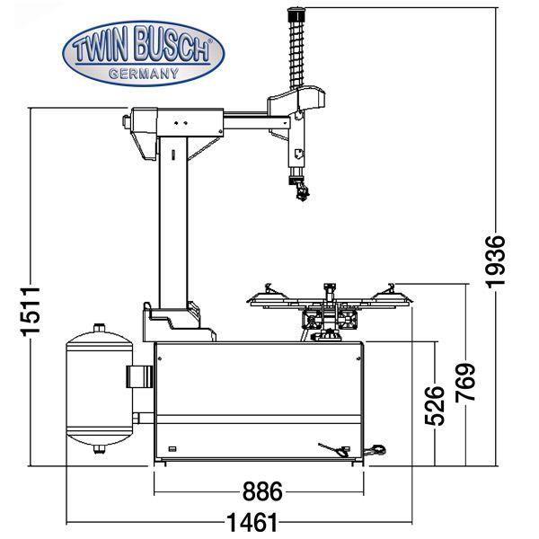 Stroj za premontažuza osobna vozila TWIN BUSCH