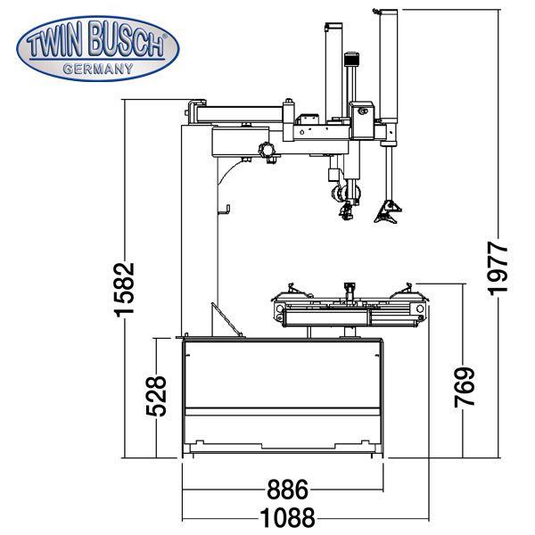 Stroj za premontažuza osobna vozila TWIN BUSCH