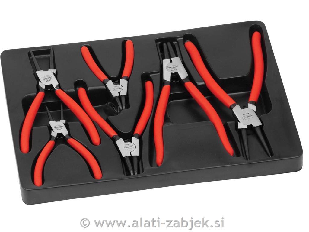 Set 6 kliješta za prstenove 130 mm-160 mm WELZH
