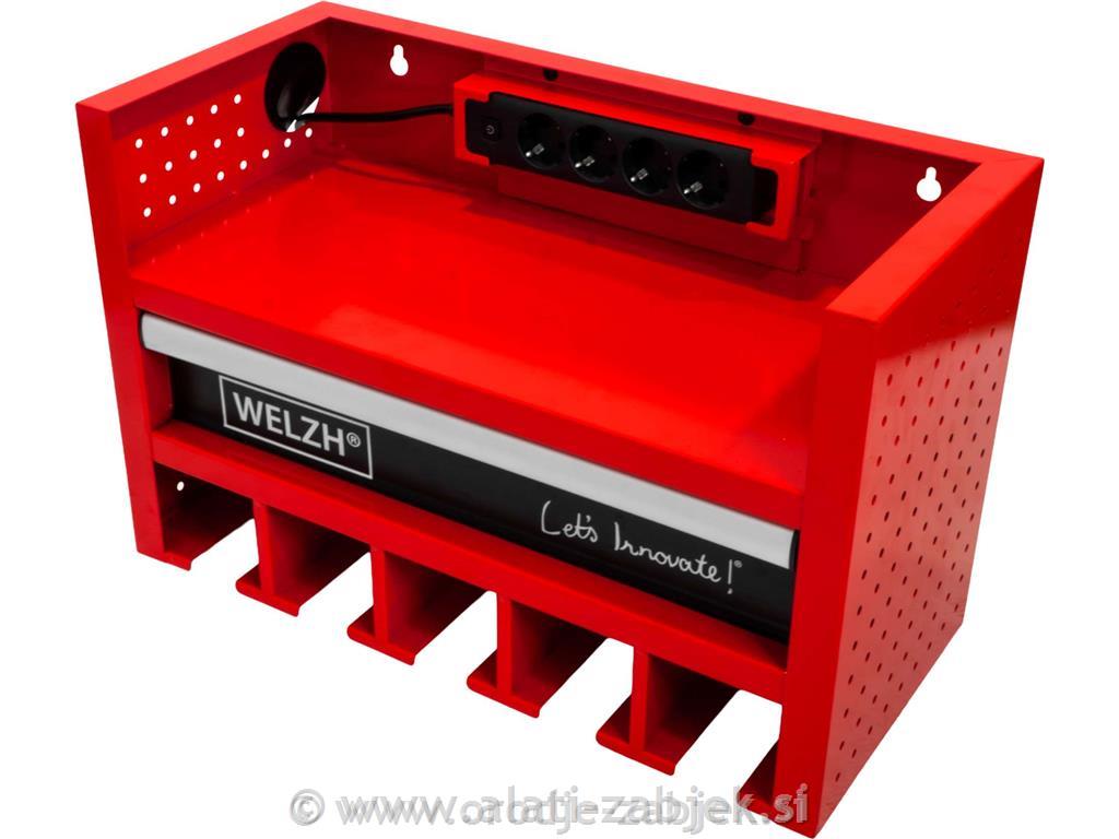 Polica s predalom za baterijsko orodje WELZH