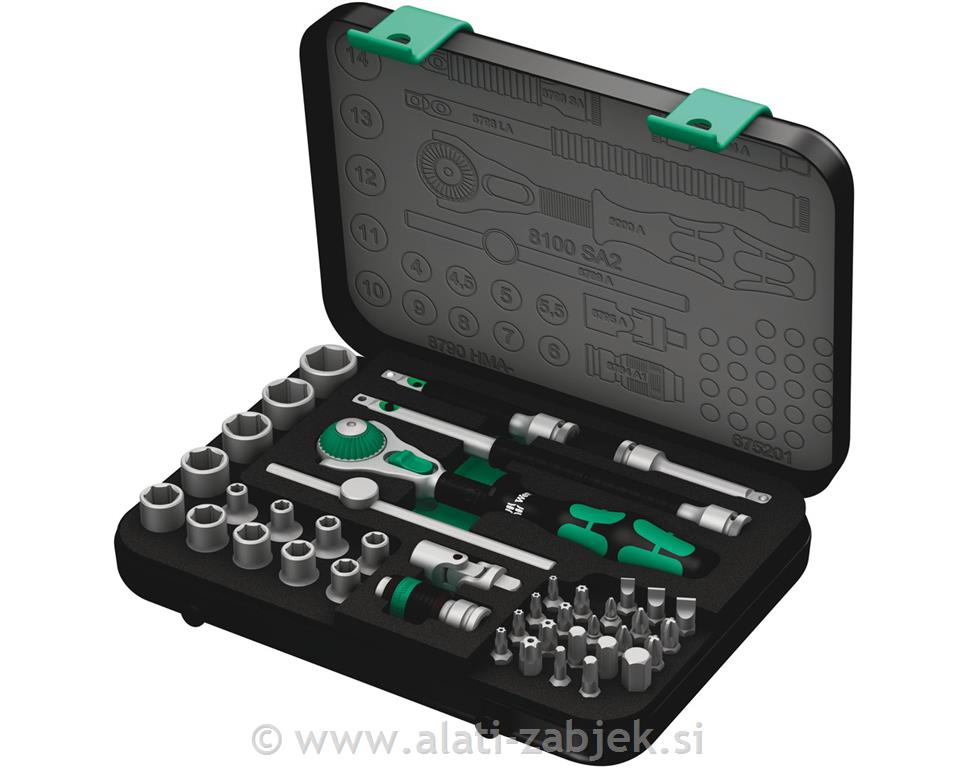 Set račni Zyklop 1/4" 8100 SA 2 WERA