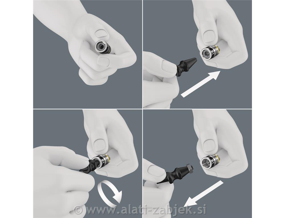 Set račni Zyklop 1/4" 8100 SA WERA