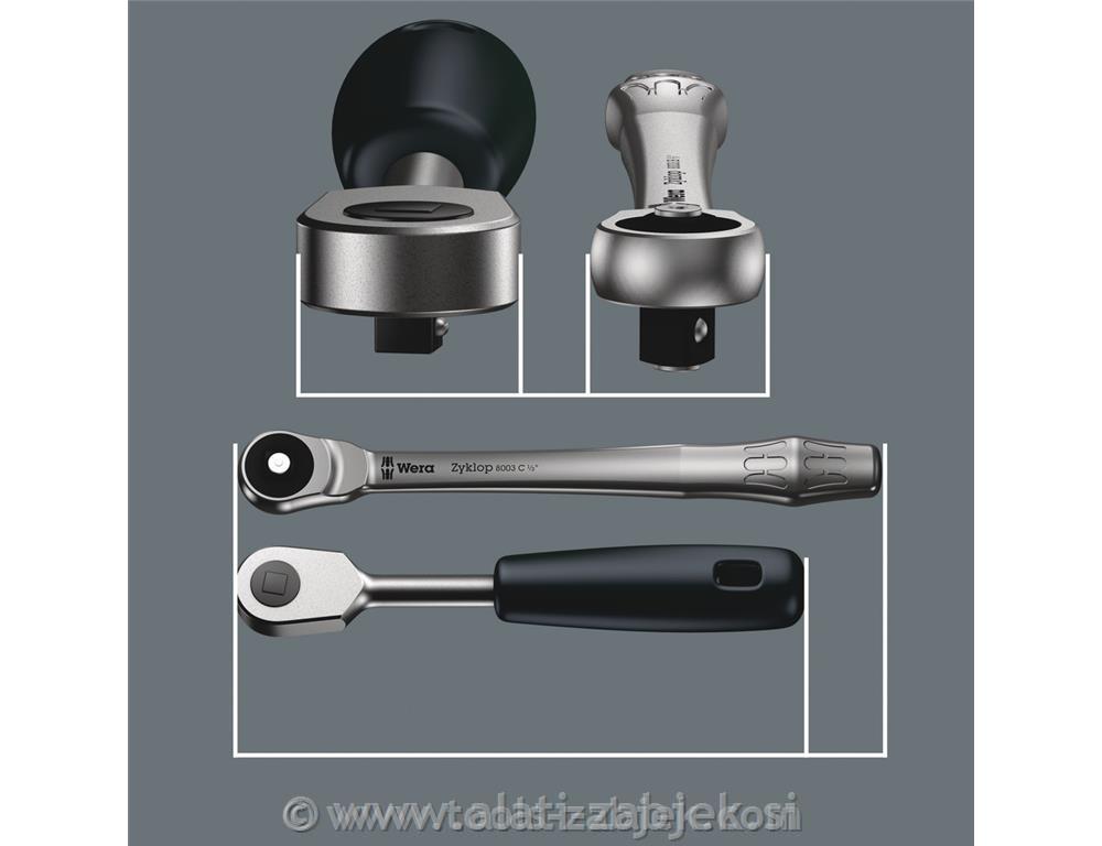 Set račni Zyklop 1/2" 8100 SC 7 WERA