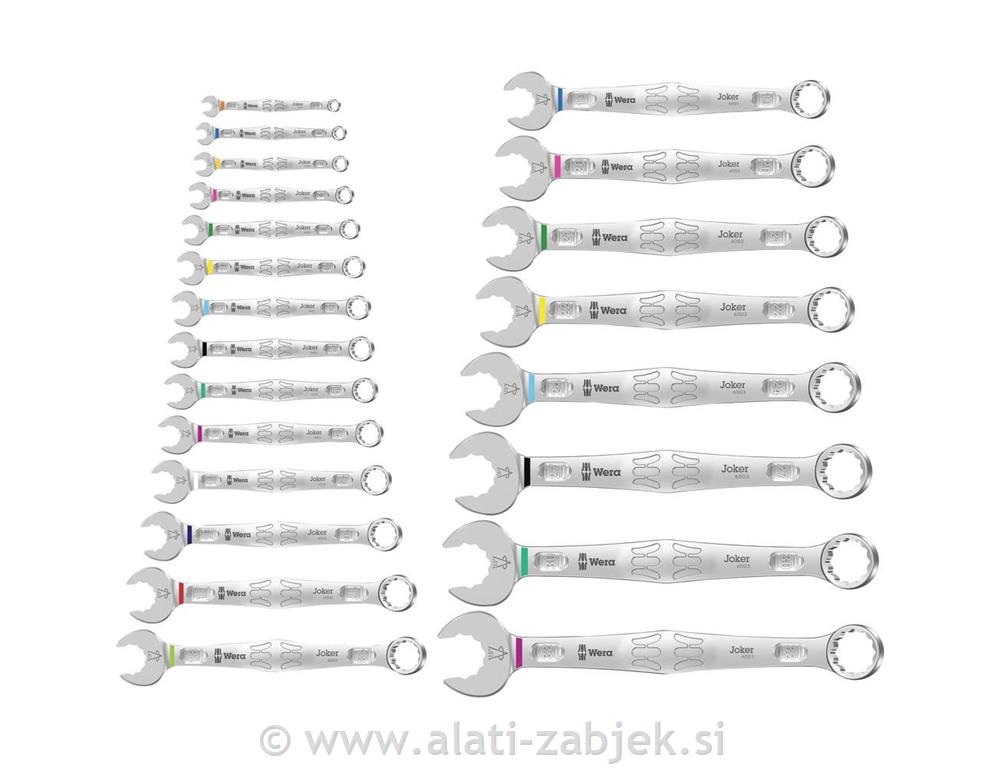 22-delni set kombiniranih ključeva 6003 WERA