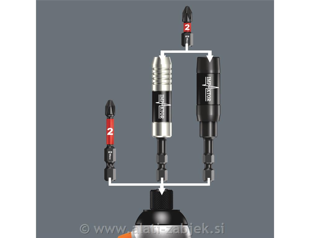 Impaktor držač sa sigurnosnim prstenom iprestenastim magnetom 897/4 WERA