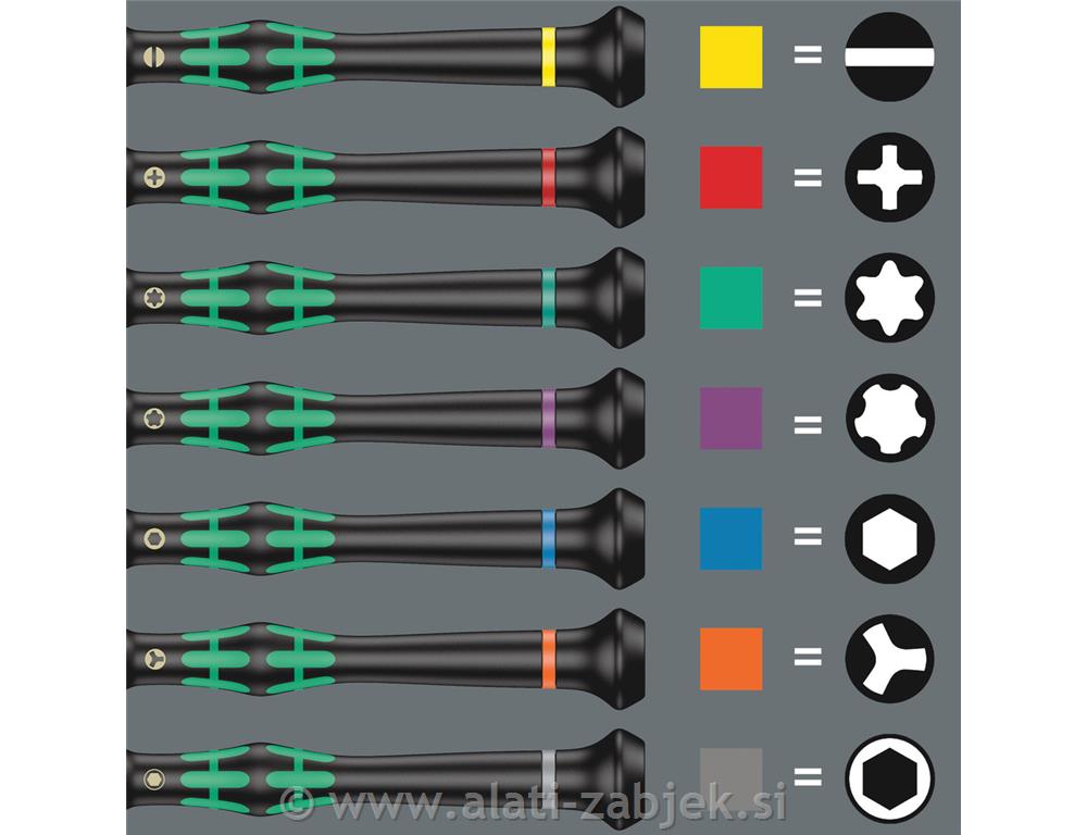 25-dijelni komplet odvijača Kraftform Micro WERA