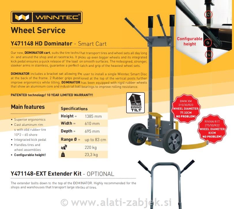 Kolica za pneumatike do 83cm Dominator WINNTEC