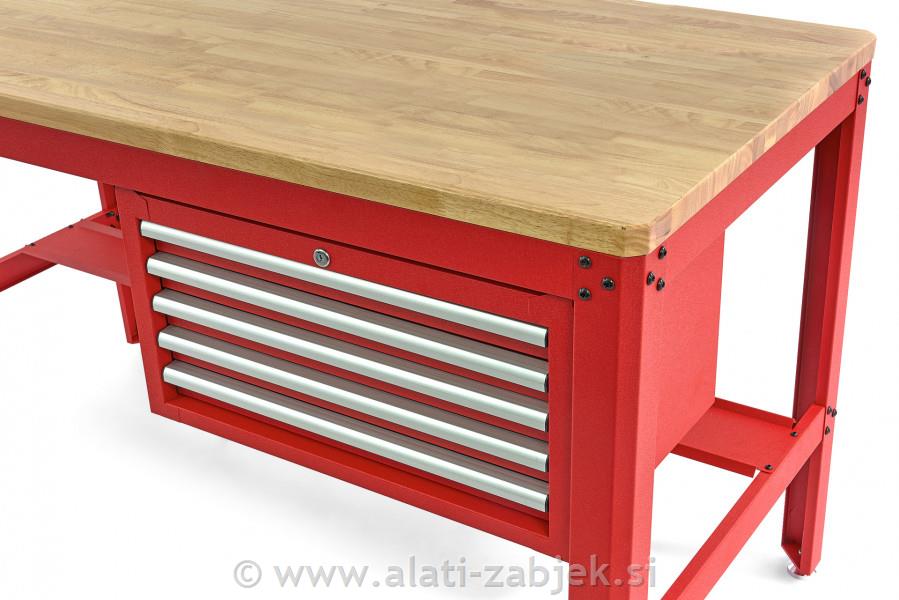 Radni stol s ladicom - crveni HB