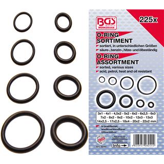 Set O-ring 3- 22 mm BGS TECHNIC